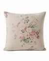 Floral patterned pillow on a white background