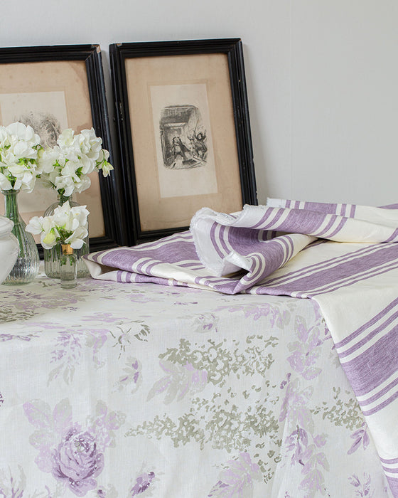 Mary Lilac on White Linen