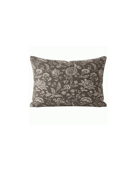 Decorative pillow with floral pattern on a white background