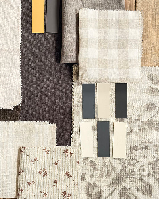 Plain Charcoal Upholstery Linen