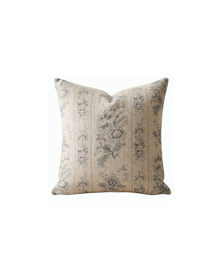 Decorative pillow with floral pattern on a white background