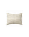 Decorative pillow with a subtle pattern on a white background