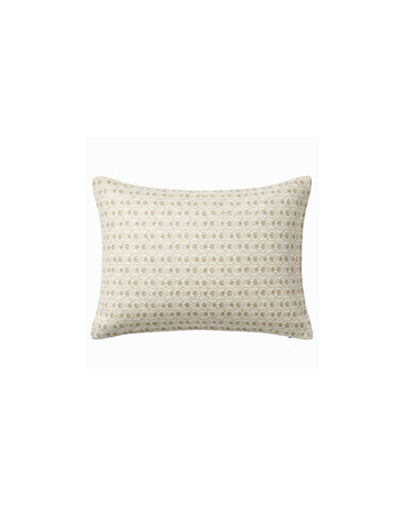 Decorative pillow with a subtle pattern on a white background