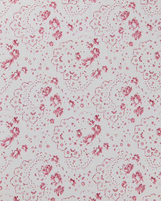 New Penny Raspberry on White Linen