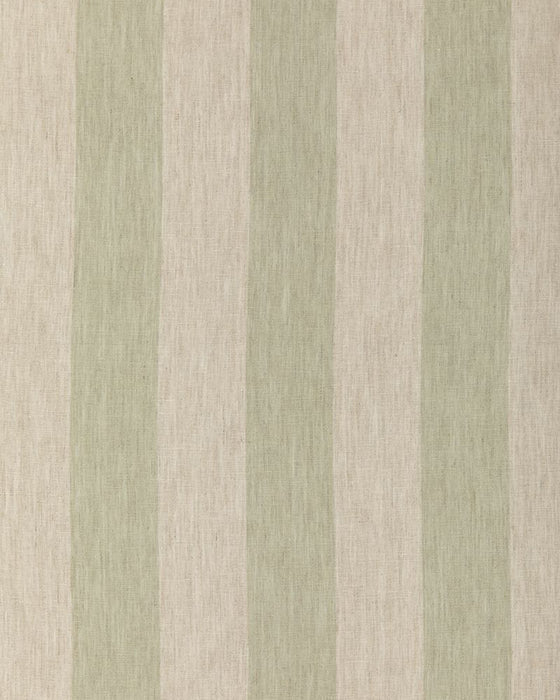 Three Inch Stripe Aqua on Natural Linen
