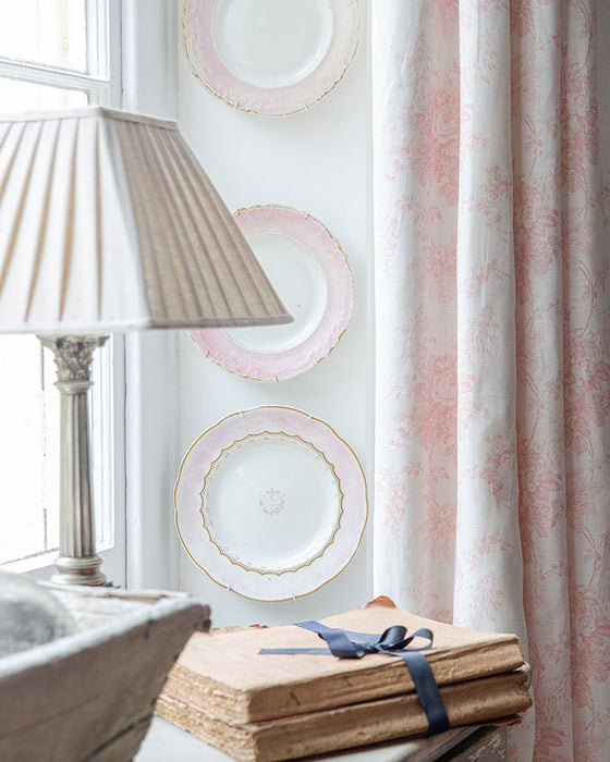 Charlotte Pink on White Linen