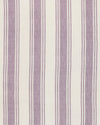 Striped fabric pattern with purple and white stripes on a plain background